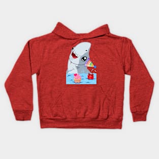 CUTE SHARK BIRTHDAY CAKE Kids Hoodie